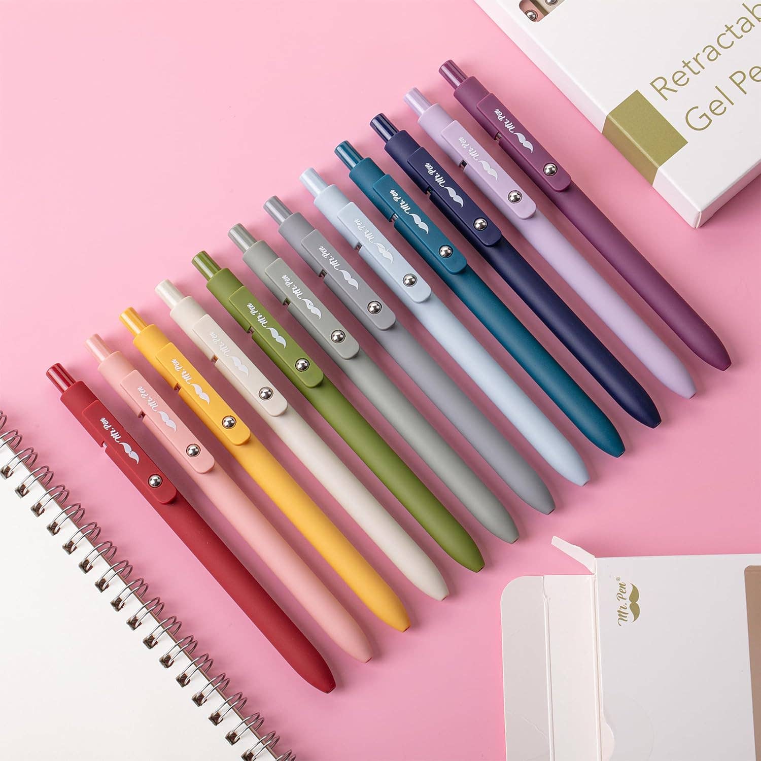 Retractable Black Gel Pens 12 Pack